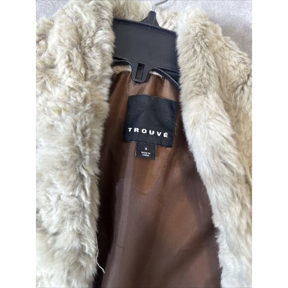 Women’s Trouvé Vest Faux Fur Brown Size Small - Picture 5 of 13